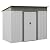 ZenithX 7' x 4' Metal Lean to Garden Shed, Outdoor Storage Shed, Garden Tool House with Double Sliding Doors, 2 Air Vents for Backyard, Patio, Lawn, Silver