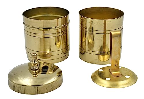 Image of Filter Coffee Maker Traditional Brass South Indian, Coffee Maker 300ML (5-6 Cups