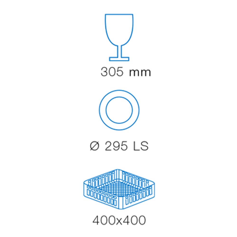 MBH - Lavabicchieri professionale KROMO AQUA 40 con pompa di scarico. Macchina lavastoviglie per cucina industriale di bar, ristorante e ristorazione.