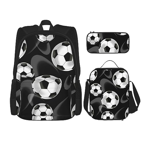 Sac à dos grenouille 3 pièces football noir pour ranger toutes ses affaires