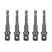 Autoly 1/4 Hex Shank 3/8 Square Socket Adapter Bit Set Impact Driver Power Bits for Automotive DIY,Pack of 5
