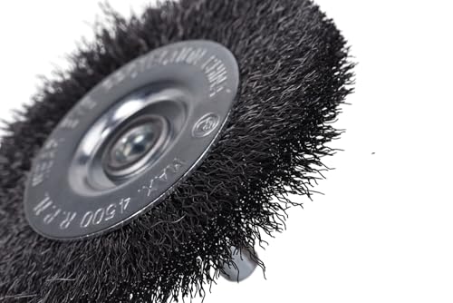 Image of Century Drill & Tool 76433 3 inch Durable Fine Crimped Radial Wire Brush, 1 /4 inch Drill Shank, 4,500 RPM - Ideal for Rust /Paint Removal, Deburring, & More
