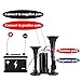 Onimento 12V 600DB Super Loud Dual Electric Air Horns Kit with Compressor Applicablefor Any 12V Vehicles SUV Truck Car Airhorns Horn Loud Motorcycle Trucks Boats Trains Speaker (Black)