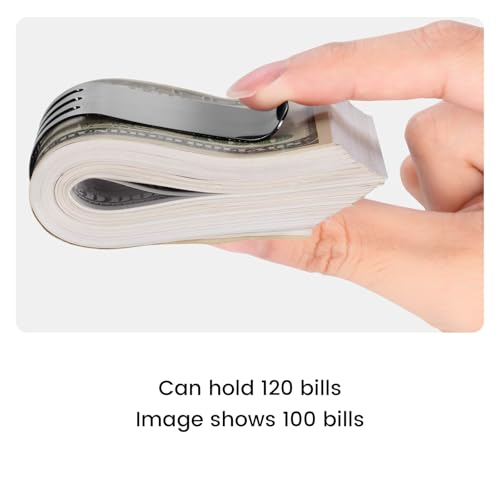 Image of Money Clip Spring Steel Cash Clips Large Capacity Minimalist Front Pocket Wallet