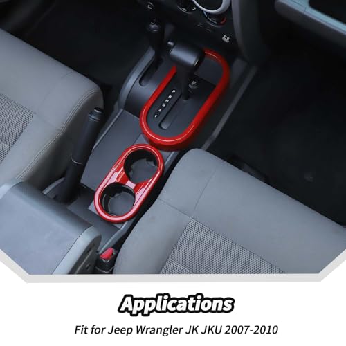 Kit de Molduras Porta Vasos y Palanca Jeep Wrangler 2007-2010 miniatura 4