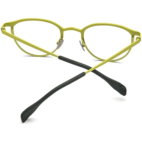 Image of FONEX Colorful Pure Titanium Glasses Frame Women Retro Round Eyeglasses F85782
