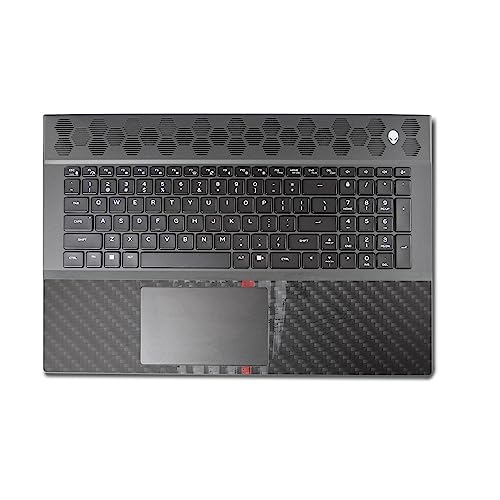 Image of MightySkins Carbon Fiber Skin Compatible With Alienware M18 R1 (2023) Full Wrap Kit - Thin Red Line | Protective, Durable Textured Carbon Fiber Finish | Easy To Apply & Change Styles | Made in the USA