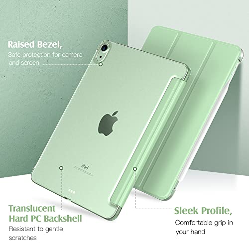 Timovo Case For New Ipad Air 4 10.9" 2020, Ipad Air 4Th Generation Case, Support 2Nd Gen Apple Pencil Charging, Trifold Stand Translucent Frosted Back Protective Case & Auto Wake/Sleep - Green #TOP3