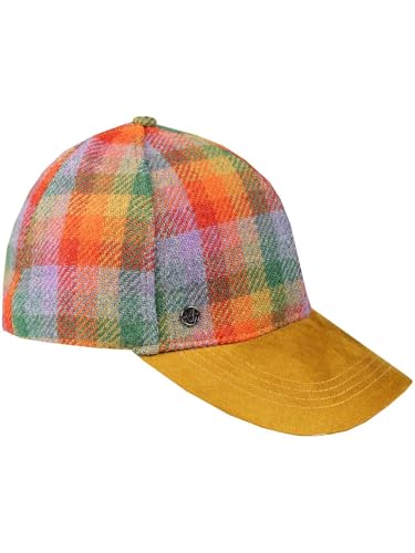 Casquette multicolour wool check femme laine de baseball hiver curved brim