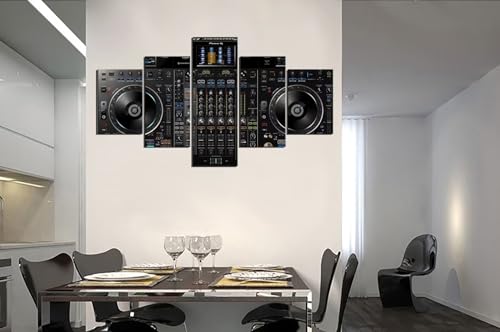 Wall Hdq Music Canvas Wall Art 5 Piece Audio Pictures Dj Wall Decor Musical Equipment Print Painting For Music Room Recording Studio Living Room Bedroom Decor Gifts For Musician thumb #5