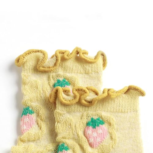 5 Pack Kid Girls Ruffle Mesh Socks Breathable Cute Toddler Princess Dress Socks Casual Lightweight Kids Ankle Socks2