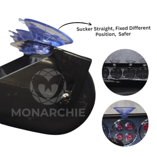 Image of MONARCHIE 16 LED Flasher Strobe Light with Flashing Modes, Police Car Emergency Light | for Police Car | (Red Blue)