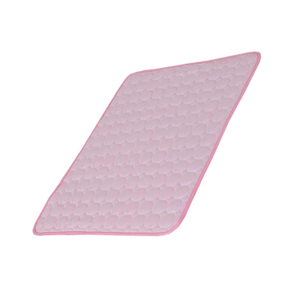 Hohopeti Large Dog Cooling Mat with Ice Silk and Cotton Material, Foldable and Easy Storage Pet Pad for Summer Use at Home or Shop, Comfortable Pink Summer Cooling Mat for Dogs