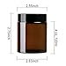 Encheng 4 oz Amber Round Glass Jars, with Inner Liners and black Lids,Empty Cosmetic Containers,Cream jars