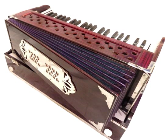 Musicals - Armonio portatile pieghevole in legno, 3,5 ottave, 9 tappi con accoppiatore, armonio indiano, armonio professionale, fatto a mano, armonium portatile