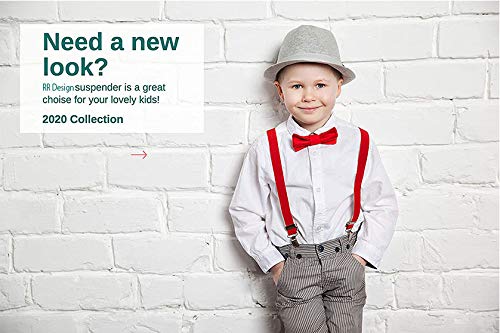 RR DESIGN Kids Boys Suspenders - Adjustable Elastic Y Back and Strong Clips - Various Solid Colors- 2-5 years (Multi coloured) - Image 7 thumbnail