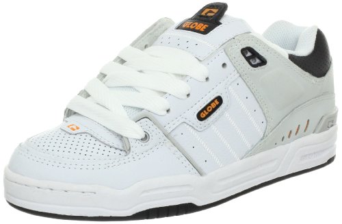 Image of Globe Mens Fusion Skate Shoes, White /Grey /Orange, 14 M US