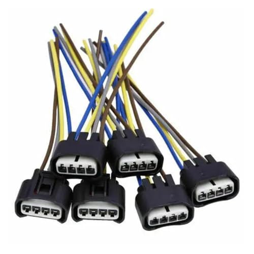 Arnés conector de bobina de encendido 4 vías para reparar Toyota Yaris y Lexus 90980-11885 de 6 piezas