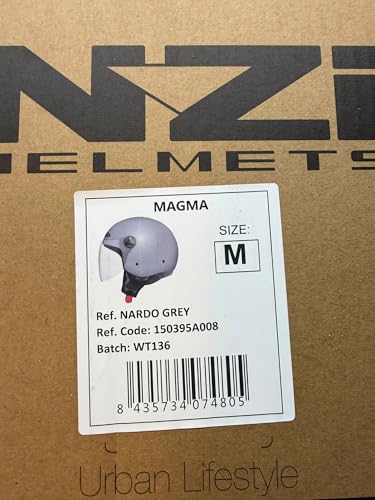 Casco Moto Jet NZI Magma Nardo Grey Brillo Talla M para Verano 2