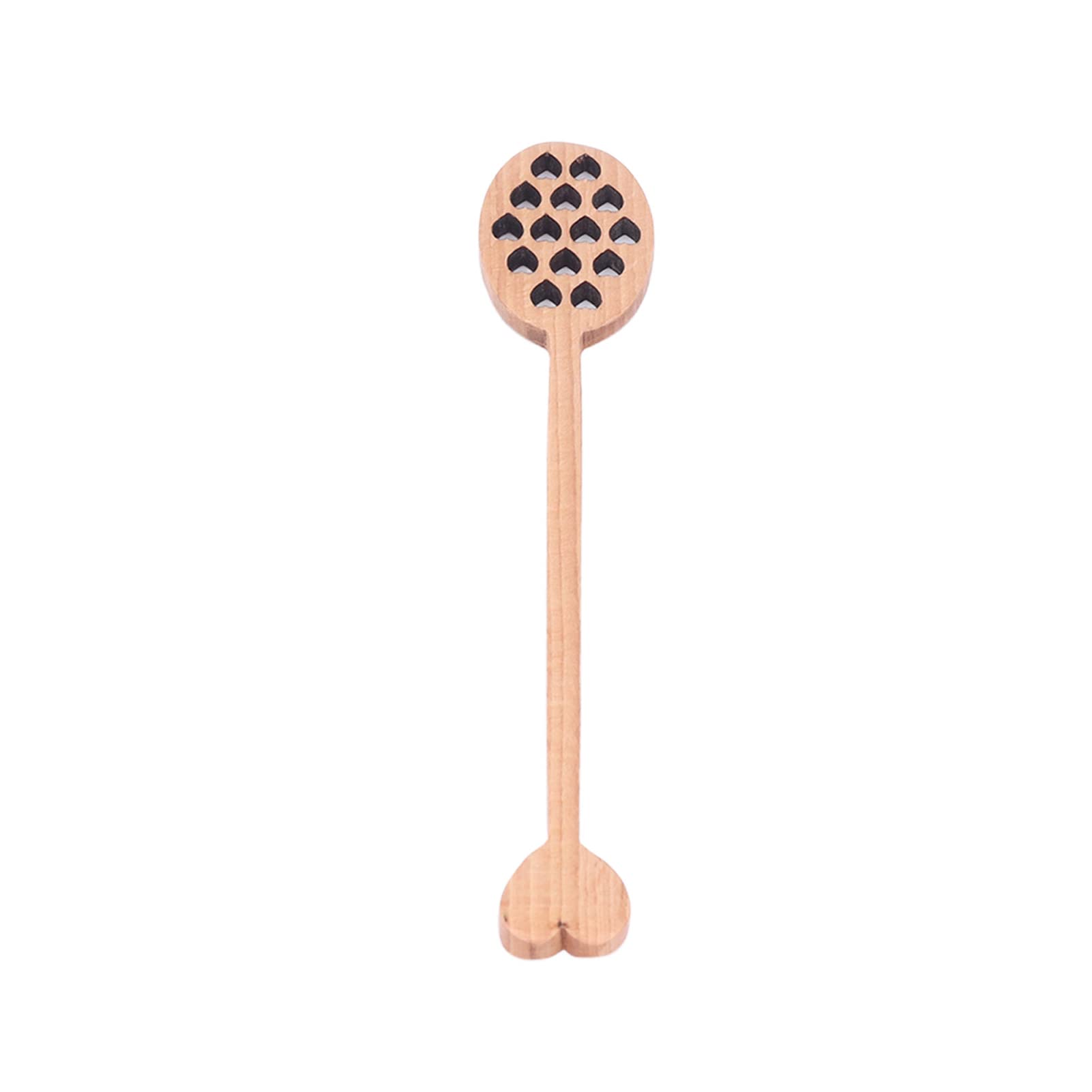 Honey Spoon, Honey Dipper Stick Wooden Honey Dipper With Elaborate Design 3pcs Wood Honey Dipper Heart Pattern for Topping With Honey, Maple Syrup, Black Molasses