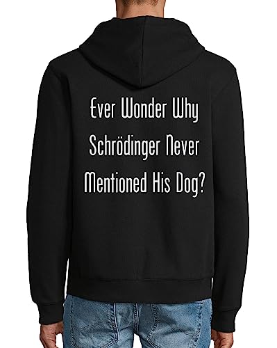 Sweat à capuche zippé Schrödinger en coton mélangé noir