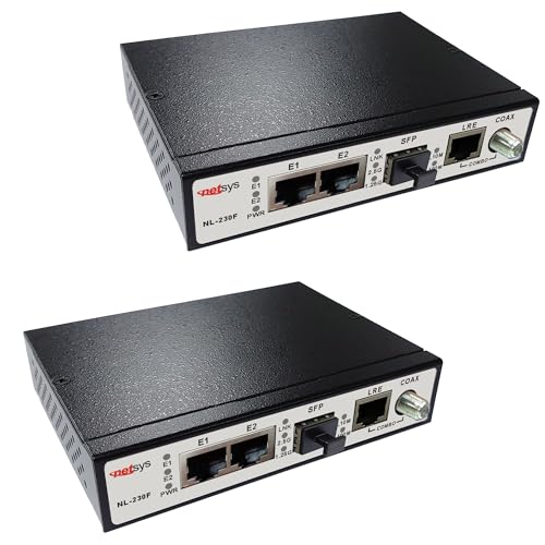 Image of Long Reach Ethernet Extender Kit (2 Units Included) Over Coax or Cat5 /6, Up to 200 Mbps, Up to 2,624 ft / 800m (NL-230FKIT)