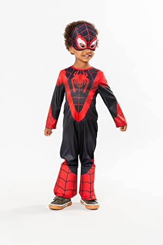 RUBIE'S Marvel Officiel - SPIDER-MAN - Déguisement Classique Spinn Miles Morales pour Enfants - Taille 2 à 4 ans - Spidey et Ses Amis - Costume avec...