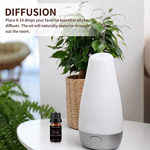 Buriburi Orange Essential Oil For Diffuser, Organic Orange Oil 10Ml For Skin, 100% Pure, Undiluted, Natural Aromatherapy Sweet Orange Essential Oils #TOP3