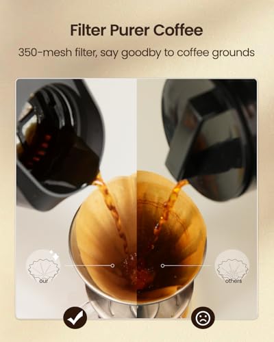 Maestri House Cafeteira compacta a frio, máquina de café e chá gelado de 1,162 g para economia de es