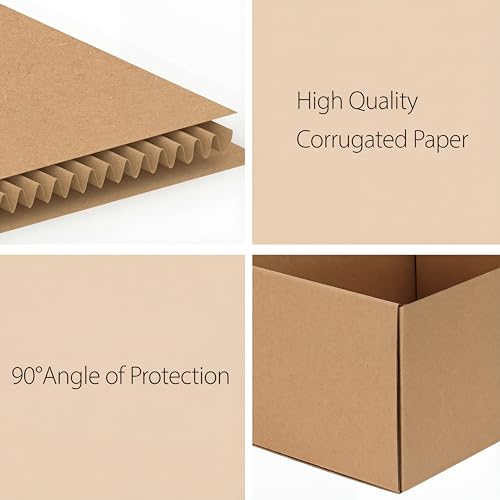 Image of RLAVBL 6x4x3 Small Shipping Boxes Set of 40, Brown Corrugated Cardboard Mailer Box for Packing, Mailing, Business