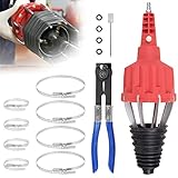 Achsmanschetten Spreizer, Druckluft Achsmanschettenspreizer mit Klemmzange und Universal Faltenbalg, Achsmanschetten Manschetten Spreizer Montage Werkzeug Montagekegel für Achsmanschetten |20-120 mm|