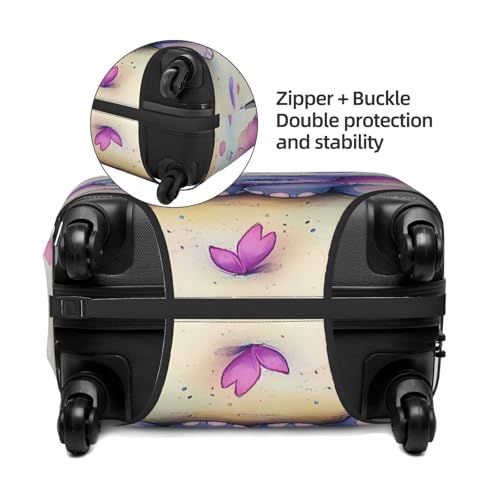 Lavender Elephant Luggage Cover for Suitcase Cute Animal Elastic Suitcase Cover Protector Luggage Sleeve Anti Scratch Dust Fits 18-21 Inch4