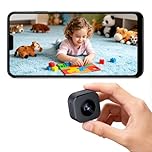 senri 1080P HD Mini WiFi Hidden Camera - Wireless Indoor Security Cam with Night Vision, Motion Detection, SD Storage for Home Surveillance, APP Control Compatible with iOS & Android for Kids/Pets