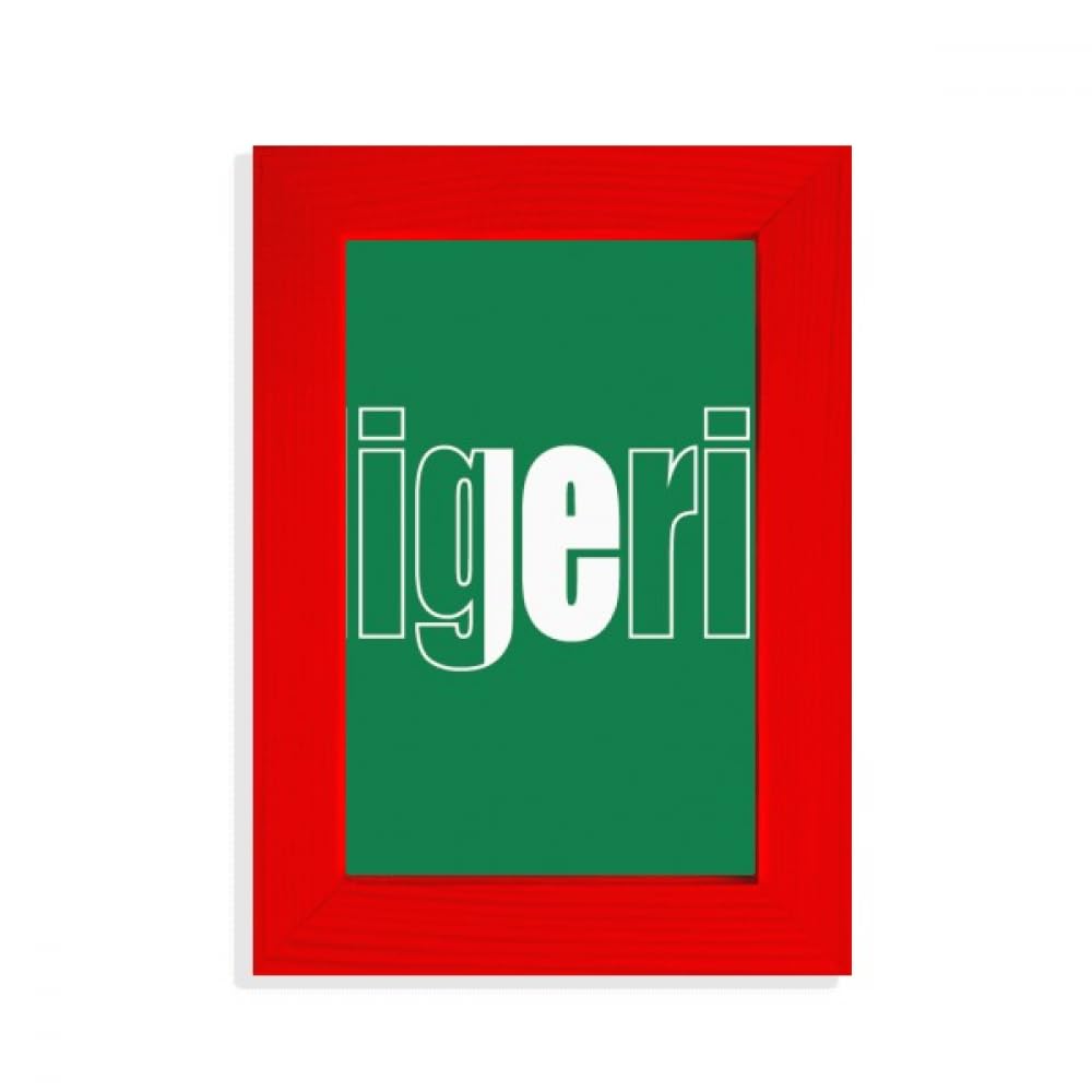 Cadre photo drapeau du Nigeria rouge pour embellir un mur vide