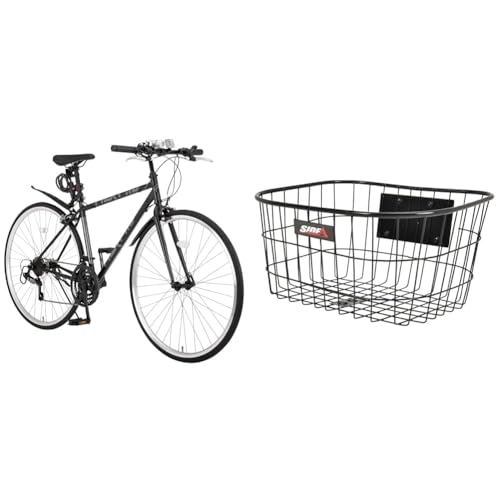クロスバイクブラック 前かご付き自転車 dショッピング |電動自転車 クロスバイク ブリヂストン