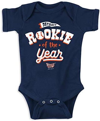 Smack Apparel Detroit Baseball Fans. Rookie of the Year Navy Onesie or Toddler Tee (NB-7T) image 3