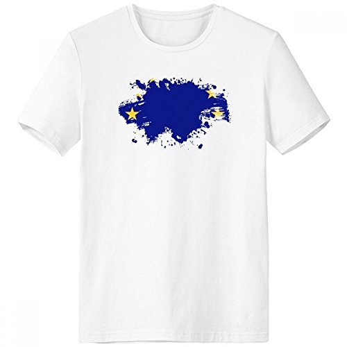 T-shirt drapeau UE blanc homme parfait pour le sport et les voyages