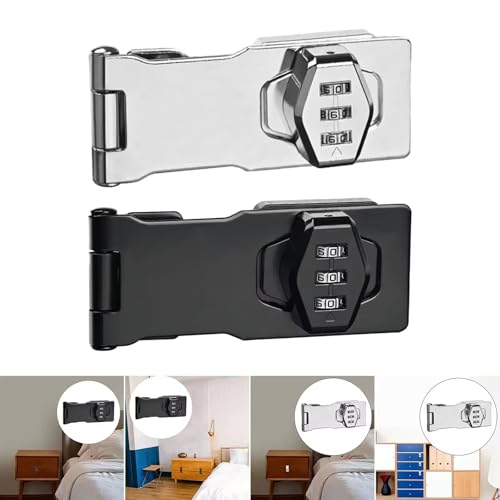 Serrure à combinaison noire de 5 pouces pour porte d'armoire - 6