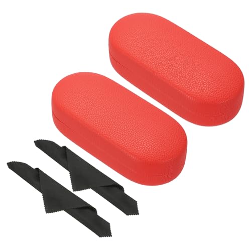 Image of PATIKIL Hard Shell Eyeglasses Case, PU Leather Large Glasses Case Litchi Grain Protective Sunglasses Organizer