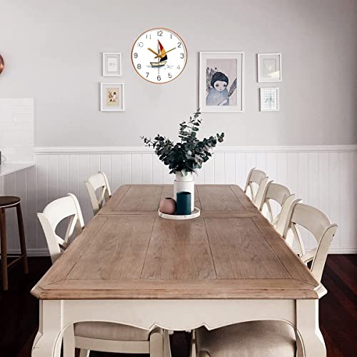 Image of Wall Clock 12 inch Silent Quartz Decorative Wall Clock Non-Ticking Classic Digital Clock Battery Operated Round Easy to Read Handheld Complete Home /Kitchen /Bedroom (401)