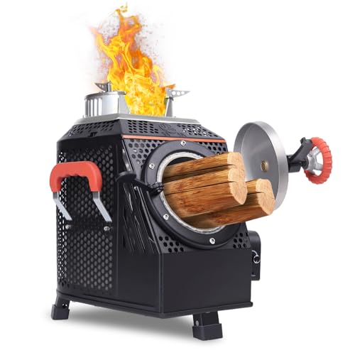 6 in 1 Intelligent Multifunctional Wood Stove: Ultimate Traditional Wood Stoves Can Use as Outdoor Camping Stove, Emergency Stove, Gas Cooking Stove, RV Wood Stove for Travelling Keep out the cold