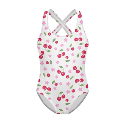 Image of Girls One Piece Swimsuit Teens Cross Back Summer Beach Wear for 5-14Y