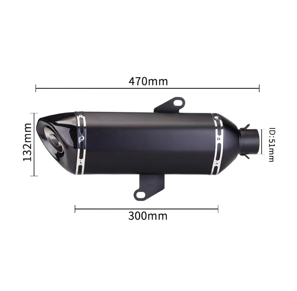 Silenziatore Moto Scarico Moto Modificato 51mm Per Forza 300 Silenziatore