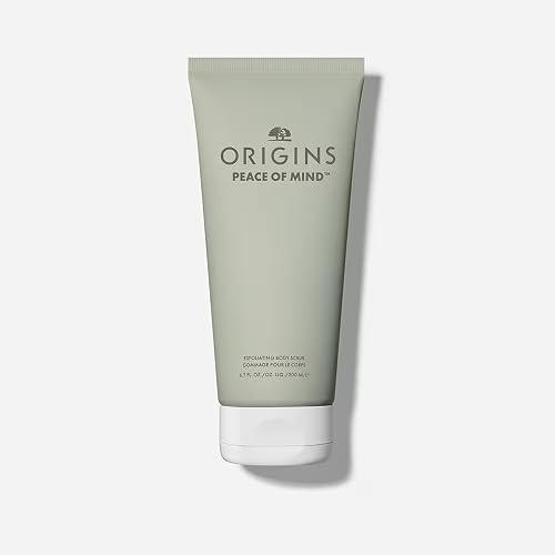 Origins Peace of Mind Exfoliating Body Scrub | Smooths Rough Skin | With Bamboo, Peppermint, Basil and Eucalyptus Blend, 6.7 Fl Oz