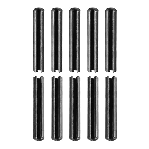 DTGN 1.7mm x 10mm(DxL) Geschlitzt Feder Pin - 20Pack - Gut für Haus Maschinenverschluß - Karbonstahl Feder Dübel Spannung Rolle Pin - Schwarz