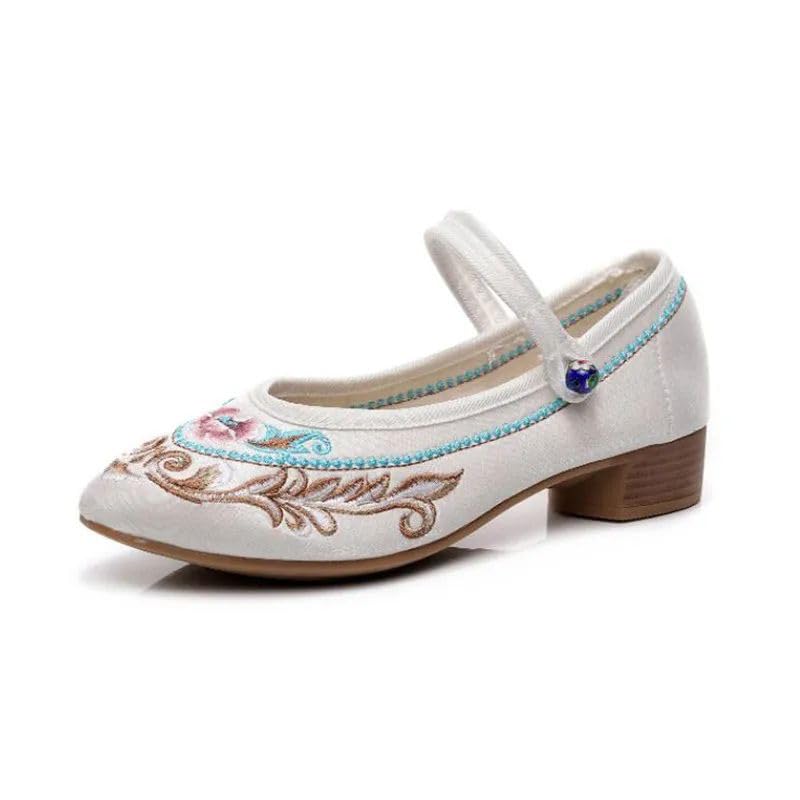 Chaussures ethniques brodées bout pointu anti fatigue sangle 36 - 3