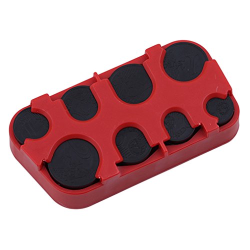 Caja para monedas euro y dólares color rojo miniatura 5