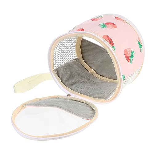 FONDOTIN Portable Small Animal Carrier Bag for Hamster Hedgehog and Chinchilla Lightweight Travel Handbag with Window for for Small Pets