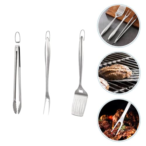Set kit parrillero 3 piezas acero inoxidable con mango PP miniatura 7