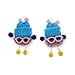 Boucles d'oreilles en peluche avec petites briquettes et lutins